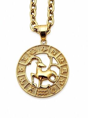 NWT Gold Zodiac AriesPendant Necklace 16 inch
